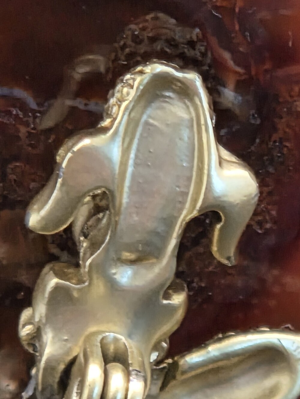 Poodle Gold Bobblehead Brooch Vintage - Picture 8 of 8